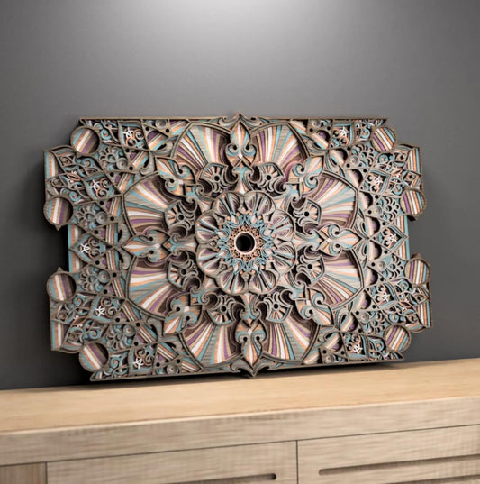 Celestial Depth – Nine-Layer Sacred Geometry Wall Art (16×20") by Mystic Mandala